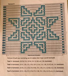 a cross - stitch pattern is shown on top of a piece of paper with instructions