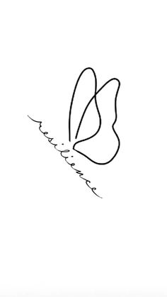 a black and white photo of a butterfly with the word love written in cursive writing