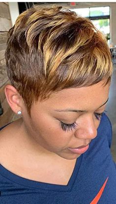 Blond Pixie, Black Women Short Hairstyles, Black Hair Short Cuts, Short Sassy Hair, Hair Cute, Sassy Hair, Pixie Cut Wig, Short Hair Color, Short Pixie Haircuts