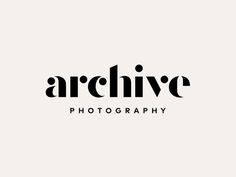 the word archive is written in black and white on a plain background, as well as an