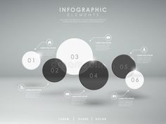 an info graphic is shown with circles and numbers in the shape of speech bubbles on a gray background