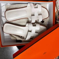 Hermes Slides Hermes Slides, Hermes Shoes, Women's Shoes Sandals, Limited Time, Shoes Sandals, Slides, Color White, Women Shoes, Sandals