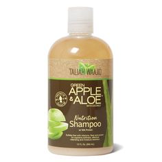 Green Apple & Aloe Nutrition Shampoo Aloe Shampoo, Taliah Waajid, Bottles Design, College Clothing, Hair Relaxers, Hair Care Regimen, Korean Clothes, Soften Hair, Hair Supplies