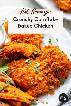 some fried food on a plate with ranch dressing