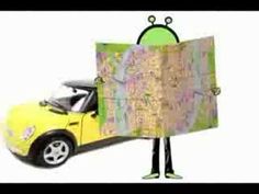 a yellow car with a map on it