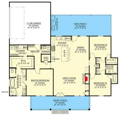 the first floor plan for a home