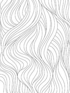 a line drawing of wavy hair