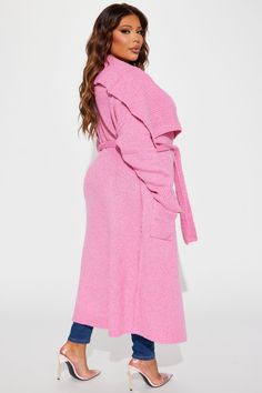 Available In Black And Pink. Cardigan Sweater Collar Pockets Belted Long Sleeve 99% Polyester 1% Spandex Imported | Coziest Feeling Cardigan in Pink size Small by Fashion Nova Sweater Collar, Pink Cardigan Sweater, Halloween Top, Sweater Jumpsuit, Cozy Feeling, Pink Cardigan, Jean Top, Pocket Belt, Black And Pink