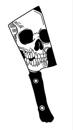 Skull reflecting in the blade of a cleaver. Cleaver Tattoo, Skeleton Tattoo Design, Traditional Tattoo Stencils, Skeleton Artwork, Brain Tattoo, Black Bird Tattoo, Skeleton Tattoos, Sibling Tattoos, Skulls Drawing