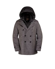 Moorer Wool Coat with Removable Hooded Bib Wool Coat With Hood, Hooded Wool Outerwear, Luxury Wool Hooded Hoodie, Vintage Wool Hooded Outerwear, Ralph Lauren Coats, Luxury Wool Outerwear With Double-lined Hood, Vince Clothing, Maternity Sleepwear, Loungewear Dresses