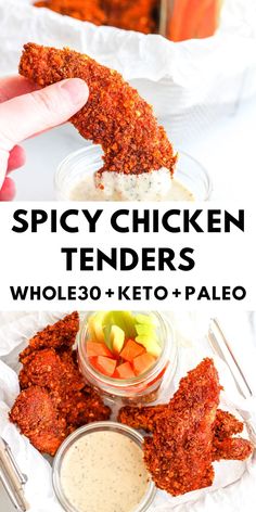 this spicy chicken tenders is made with whole 30 and keto paleo