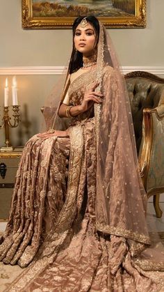 Bengali Nikkah, Walima Saree, Nikkah Saree, Bengali Wedding Dress, India Wedding Dress, Bridal Sari, Designer Sarees Wedding, Desi Wedding Dresses