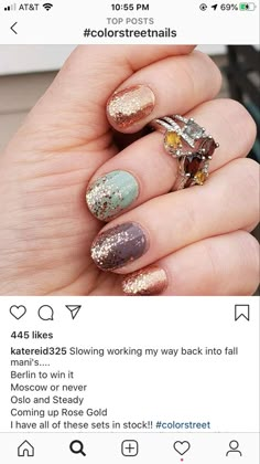 Color Street Nails Gratitude Is Everything Combo, Nails Boho, Hands Nails, Cute Nail Polish, Jamberry Nails, Nail Polish Designs