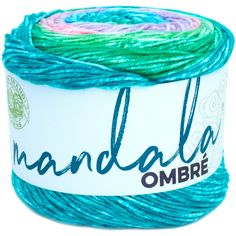 a skein of yarn with the words mandela ombre written on it