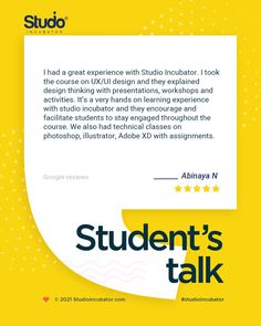 the student's talk poster is shown with an image of a yellow background and white text