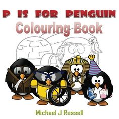 the penguin coloring book is filled with penguins