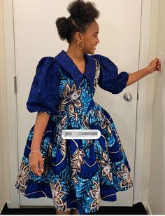 Children Ankara Style Girl, Kids Ankara Gown Styles, Latest Children Ankara Gown, Kids Ankara Styles, Children Ankara Gowns, Ankara Styles For Kids, Simple Dress Styles, Ankara Dress Designs