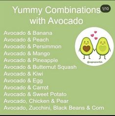 the yummy combinations with avocado