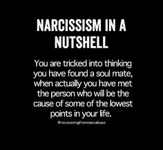 a black and white photo with the words narcissm in a nutshell