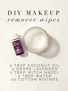 DIY: Makeup remover! Diy Makeup Remover Wipes, Diy Makeup Remover, Essential Oil Beauty, Young Living Essential Oils Recipes, Yl Oils, Diy Kosmetik, Yl Essential Oils, Living Essentials Oils, Makeup Remover Wipes