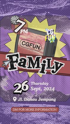 the family flyer is shown for an upcoming event