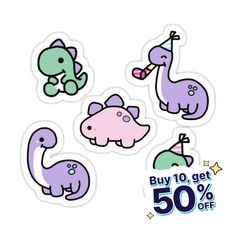 stickers with different animals on them for the price of 50 % off each one