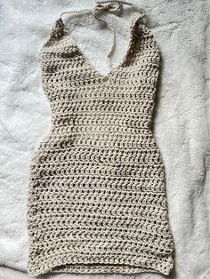 Handmade crochet dress, great as a beach coverup or even day to day ! Fitted Mini Crochet Dress For Beach Cover-up, Beige V-neck Crochet Beach Dress, V-neck Crochet Dress For Beach Season, Fitted Crochet Beachwear Dress For Beach Party, Fitted Crochet Dress For Beach Cover-up, Fitted Crochet Dress For Beach Party, Lace Crochet V-neck Dress, Mini Crochet Dress For Beach Cover-up, Crochet Trim Lace Mini Dress For Beach