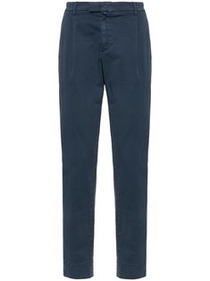 Briglia 1949 Pleated tapered-leg Trousers | Blue | FARFETCH Logo Tag, Tapered Pants, Ocean Blue, Blue Ocean, Tapered Legs, Bottoms Pants, Stretch Cotton, Trousers, Pants