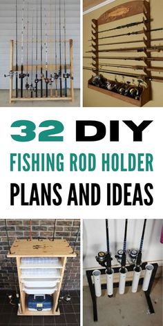 fishing rod holder plans and ideas to make them look like they are out of the water