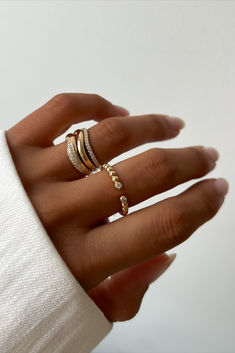 Start your stack with our best-selling rings in 14k gold, vermeil, diamonds and more. @silkonme Selling Rings, Fall Fashion Accessories, Rings Collection, Women's Rings, Ring Stack, Jewelry Fashion Trends, Casting Jewelry