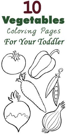 vegetables coloring pages for your toddler