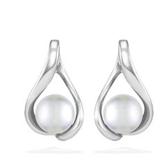 40346 - 14K White Gold - Embrace Earrings Akoya Pearls, Fine Jewels, Hook Earrings, Pearl Jewelry, Yellow Gold, White Gold, Yellow, Gold, White