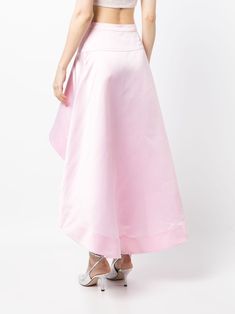 Cynthia Rowley Satin high-low Asymmetric Skirt | Pink | FARFETCH