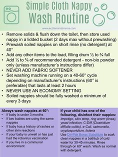 the instructions for washing clothes and how to wash them info sheet with text on it