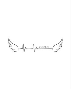 an image of a heartbeat with wings