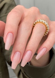 Natural Looking Nails, Milky Nails, Short Coffin Nails, Coffin Shape Nails, Ballerina Nails, Nail Swag, Pink Acrylic Nails, Acrylic Nails Coffin, Coffin Nails Designs