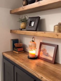 Wooden Floating Shelves - Etsy Long Floating Shelves Living Room, Shelves Living Room, Berkeley Homes, Long Floating Shelves, Floating Shelves Living Room, Wooden Floating Shelves, Cottage Homes, Kitchen Room, Kitchen Bathroom