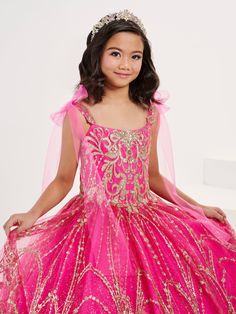 Your sweet girl will love twirling around in this glitter long sleeveless dress with A-line tulle skirt by Tiffany Princess 13695. This sleeveless gown features a square neckline with bow tie straps and cracked ice glitter bodice, floor length A-line skirt with multiple layers of tulle, sweep train, and a lace-up back. House of Wu Tiffany Princess Collection Spring 2023 Style Number: 13695 Fabric: Cracked Ice Glitter/Tulle Please note: There may be a loss of glitter while wearing this dress due Back House, Long Sleeveless Dress, Sleeveless Gown, Princess Collection, Sleeveless Long Dress, Sweet Girls, A Line Skirt, Formal Event, A Line Skirts