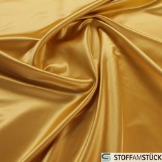 Duchess SilK! Silk satin! The price refers to 1 running metre (1.00 m length x 1.40 m width) yellow gold-coloured silk satin. The back is champagne. Article description: Material: 100 % silk Width: 140 cm; 1.54 yd Weight: 170 g / m ²; 240 g / m Weave: satin Nursing tip: Fine laundry, 2 iron - point Characteristics: - opaque - fine regular surface - soft Use: -textile decoration -curtains -outerwear like dresses JAB Anstoetz Smaragd 1-6528-663 The pictures shown here serve for the illustration. T Yellow Gold Color, Yellow Satin, Orange Satin, Duchess Satin, Nursing Tips, Gold Silk, Champagne Gold, Orange Gold, Fabric Panels