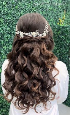 Bubbly Braids, Best Bridal Hairstyles, Communion Hair, Hair Down Styles, Hair Style Vedio, Half Up Half Down Wedding, Korean Hair Color, Bridal Hair Buns, Hairdo Wedding