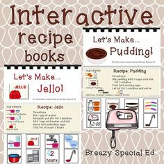 an interactive recipe book for kids with pictures and instructions on how to make them in the kitchen