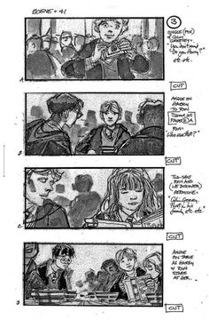 the storyboard for harry potter and hermione's hogwarts adventure