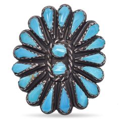 Weight: 11.3 Grams Stone: Turquoise (8.2 x 3.7, 3.5 mm) Face of Ring: 28.7 x 33.8 x 3.95 mm Ring Size: 8 Metal: Sterling Silver Item #: BR-1390-083024-13 Turquoise Concho Ring As A Gift, Turquoise Concho Ring As Gift, Turquoise Concho Ring For Gift, Silver Turquoise Ring, Sterling Silver Rings Turquoise, Turquoise Ring Silver, Vintage Navajo, Silver Turquoise, Turquoise Sterling Silver