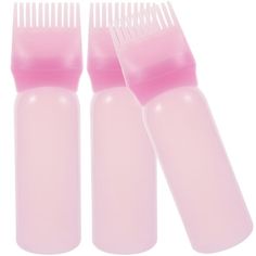 3Pcs Hair Color Root Comb Applicator Bottles Oil Applicator Hair Scalp Comb Washing Bottles Plastic Rosemary Hair Growth, Braided Beard, Rosemary Water, Scalp Brushing, Applicator Bottle, Root Color, Dreadlock Beads, Shampoo Bottles, Mixed Hair