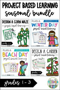 the project based learning seasonal bundle includes several activities to help students learn how to plant