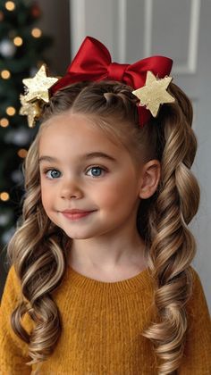 ☀️ Classic Cute Christmas Hairstyles For Kids christmas hairstyles for kids | Customized Makeover... Kids Christmas Hairstyles, Cute Christmas Hairstyles For Kids, Fun Christmas Hairstyles, Christmas Hairstyles For Kids, Cute Christmas Hairstyles, Lil Girl Hairstyles