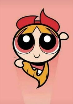 the powerpuff girls cartoon character with big eyes and red bow on her head