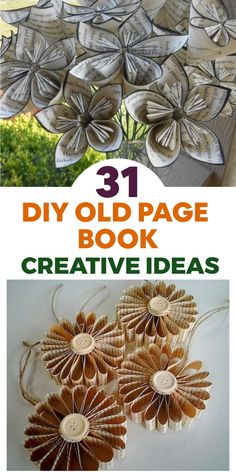 the best diy old page book crafts for kids and adults to make with them