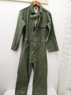 Vintage Military Issued OD Green Men's Sateen Coverall's Size-Small Condition-USED in GREAT shape-see pics Made from Cotton/Sateen NSN# 8405-00-131-6507 Made in the USA! check us out at www.armysurpluswarehouselexington.com Military Style Green Overalls With Pockets, Military Style Cotton Overalls, Military Green Overalls With Pockets, Military Overalls With Pockets For Outdoor, Green Cotton Military Parka, Green Military Outerwear With Patch Pockets, Lexington Ky, Vintage Military, Green Man