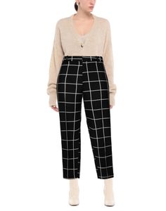 tweed, checked, no appliqués, high waisted, regular fit, tapered leg, hook-and-bar, zip, multipockets , Color: Black , Size: 12 Women Pants Casual, Tapered Legs, Casual Pants, Casual Women, Pajama Pants, Dreaming Of You, Bag Accessories, Size 12, Pants For Women